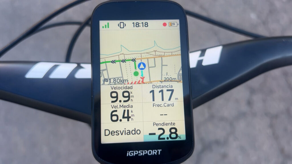 Navegación con mapas en el iGPSPORT BSC500
