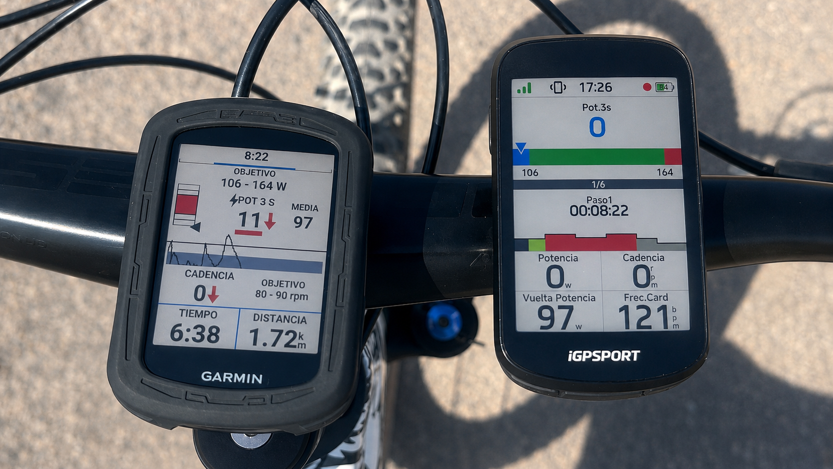 Entrenamiento estructurado en el iGPSPORT BSC500 y el Garmin Edge 540