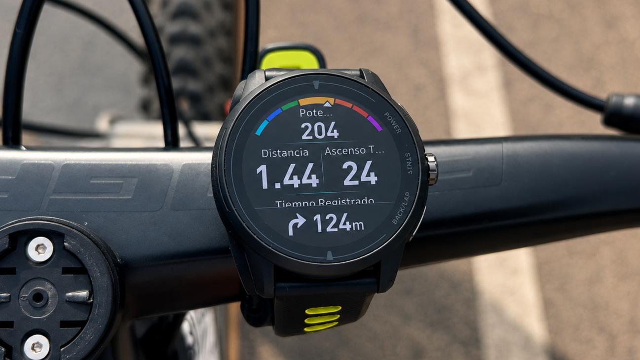 iGPSPORT VeRUN en manillar de bicicleta MTB con Always On Display